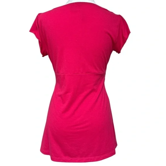 Eyeshadow Babydoll Empire Waist Crochet Trim V Neck Wrap vintage Y2k coquette - Picture 4 of 6